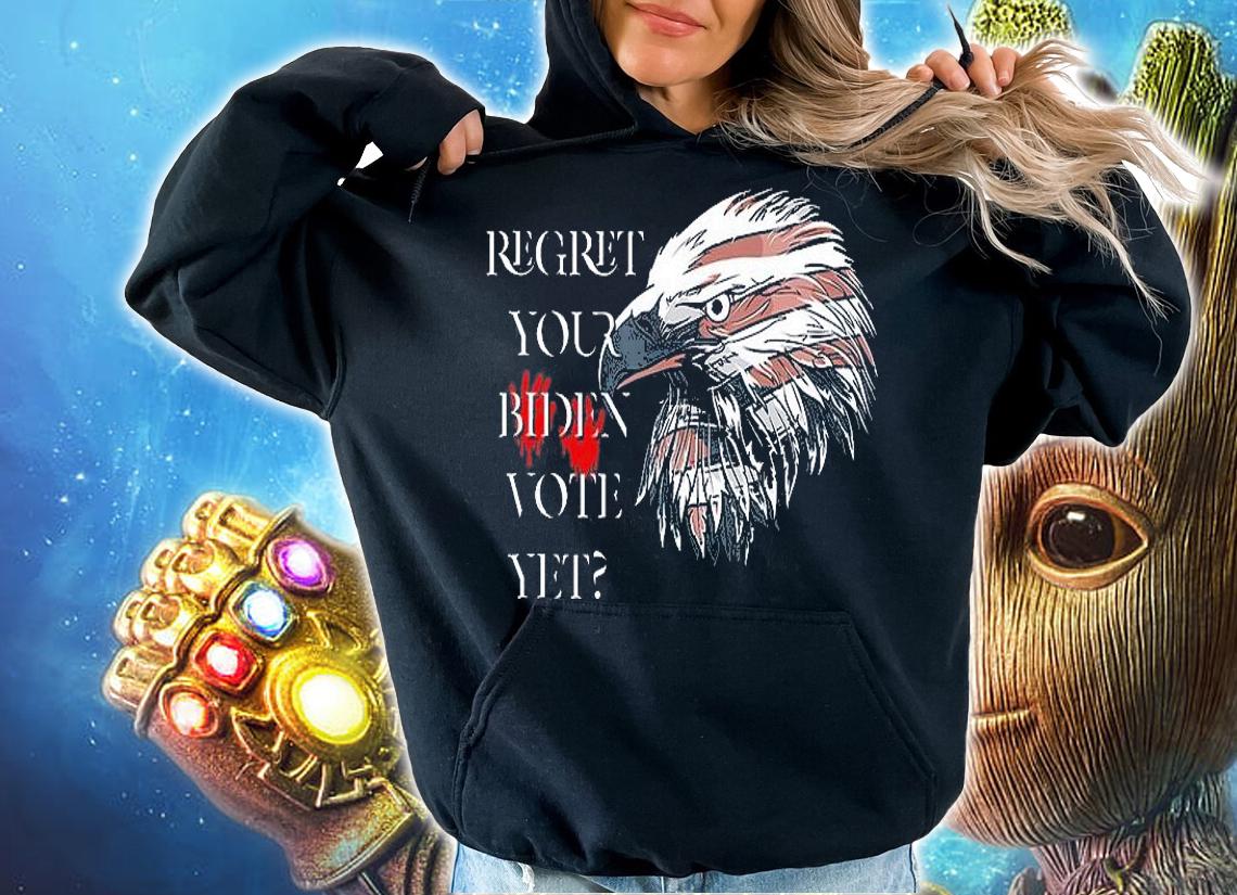 Trump Regret Your Vote Yet Anti Biden Republican Eagle USA Flag Biden T-Shirt t-shirt hoodie
