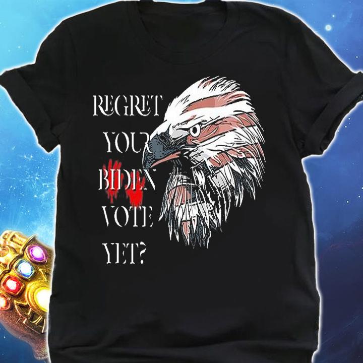 Trump Regret Your Vote Yet Anti Biden Republican Eagle USA Flag Biden T-Shirt t-shirt shirt