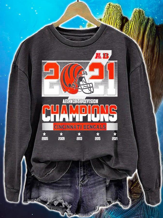 Cincinnati Bengals 2021 AFC North Division Champions T-shirt t-shirt sweatshirt