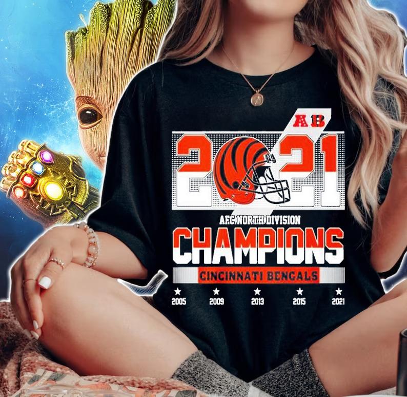 Cincinnati Bengals 2021 AFC North Division Champions T-shirt t-shirt woman shirt