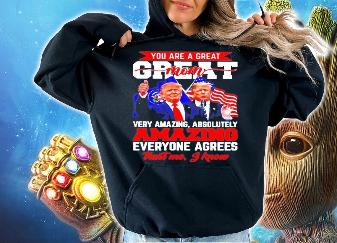 Donald Trump You Are A Great Mom Very Amazing Absolutely Amazing Everyone Agrees T-Shirt t-shirt hoodie