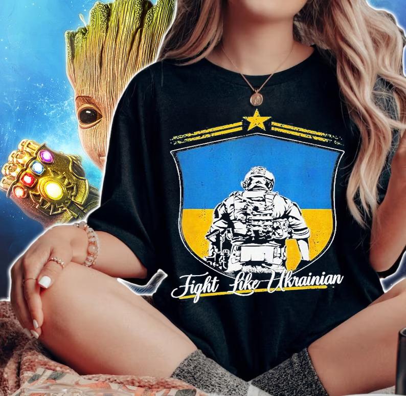 Fight Like Ukrainian Ukraine Flag Stand With Ukraine Support Free Ukraine T-Shirt t-shirt woman shirt