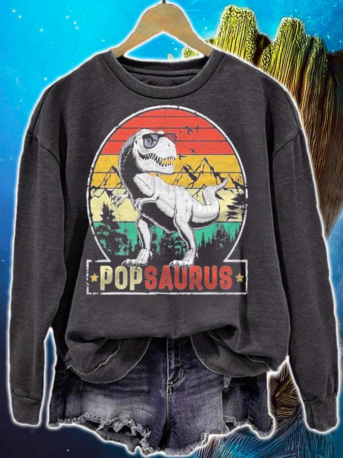 Funny T Rex Dinosaur Popsaurus Matching Family Men Shirt t-shirt sweatshirt