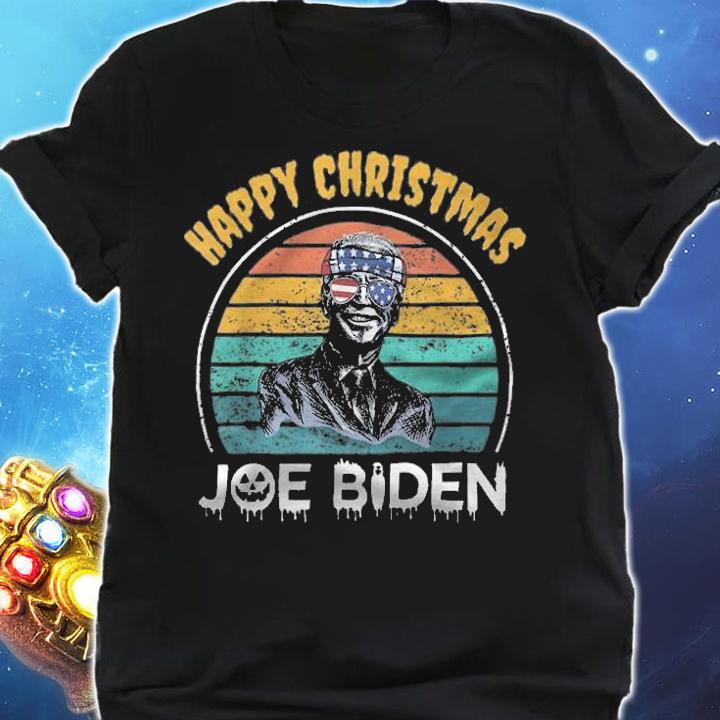Happy Christmas Halloween 2021 Joe Biden Retro T-Shirt t-shirt shirt