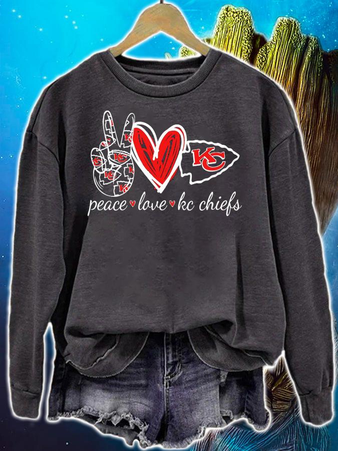 Kansas City Chiefs Peace Love Kc Chiefs t-shirt sweatshirt