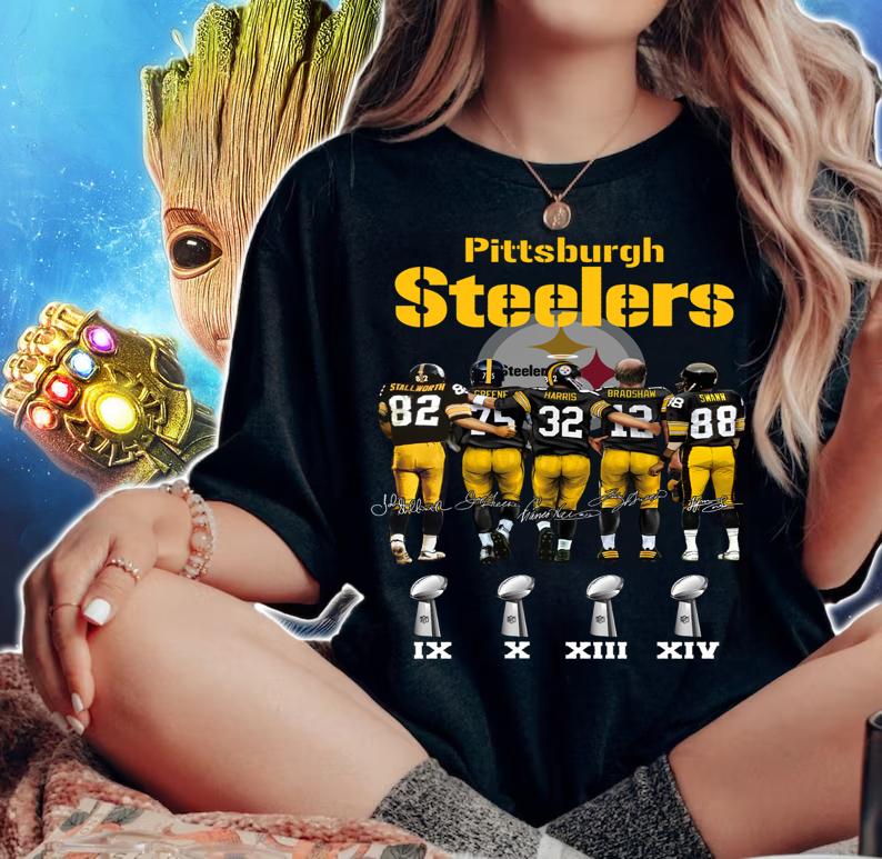 Pittsburgh Steelers Legend Players Signatures t-shirt woman shirt