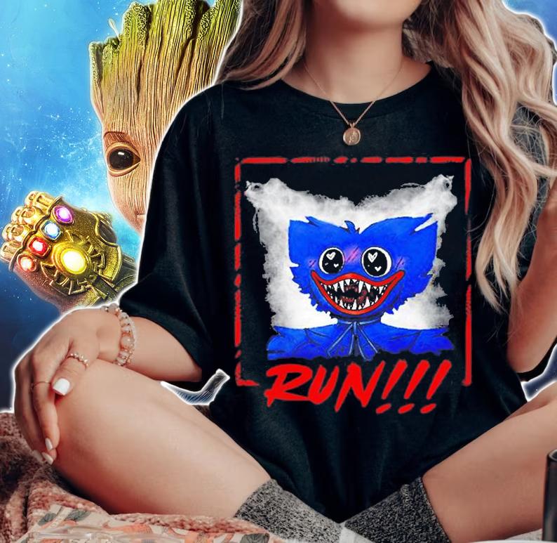 Wuggy Wuggy Is After You Run T-Shirt t-shirt woman shirt