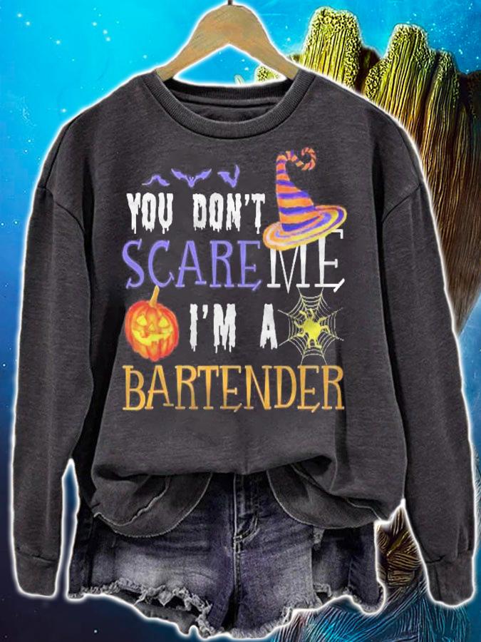 You Dont Scare Bartender Funny Outfit Halloween Costume shirt t-shirt sweatshirt