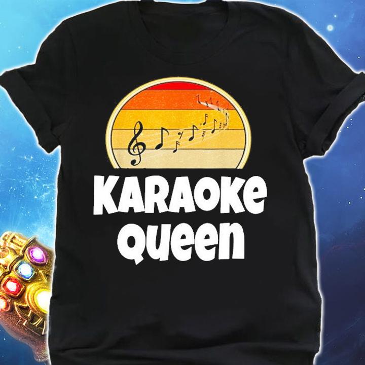 Funny Choir Acapella Karaoke Queen Singer Gift Shirt Retro T-Shirt t-shirt shirt