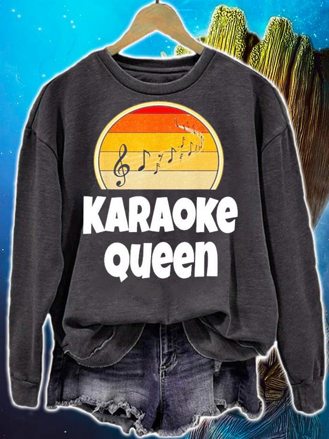 Funny Choir Acapella Karaoke Queen Singer Gift Shirt Retro T-Shirt t-shirt sweatshirt
