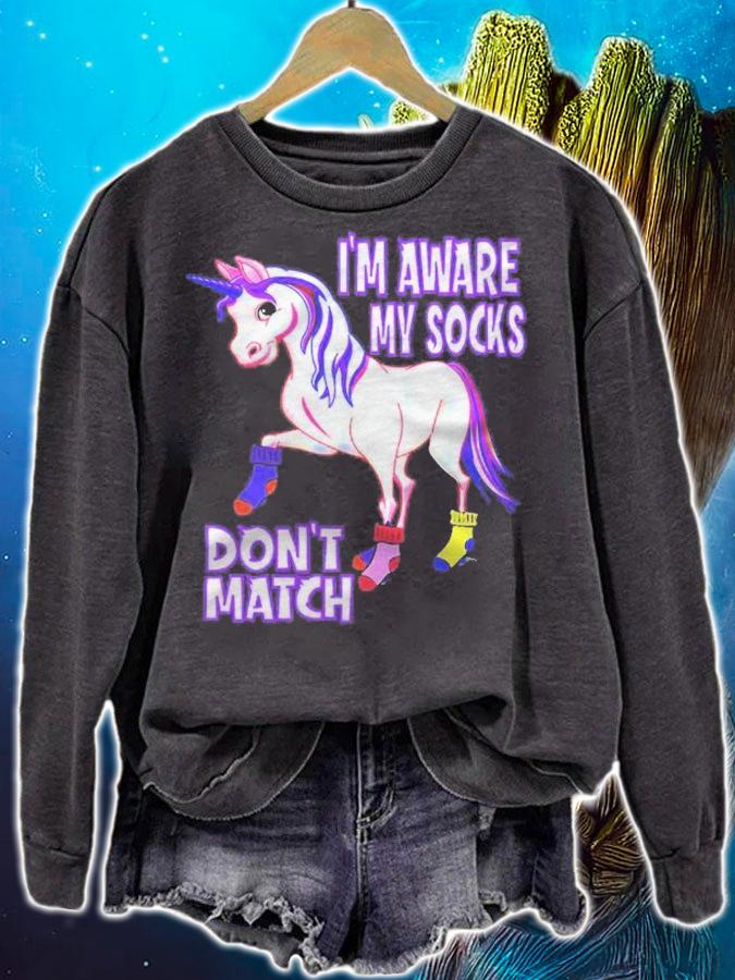 Funny Mismatched Socks Im Aware My Sock Dont Match Shirt t-shirt sweatshirt