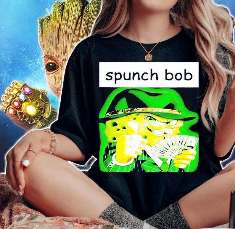 Gangster Spongebob Spunch Bob T-shirt t-shirt woman shirt
