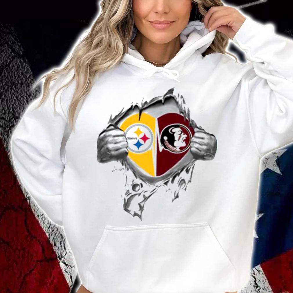 Blood Inside Me Pittsburgh Steelers And Florida State Seminoles t-shirt hoodie