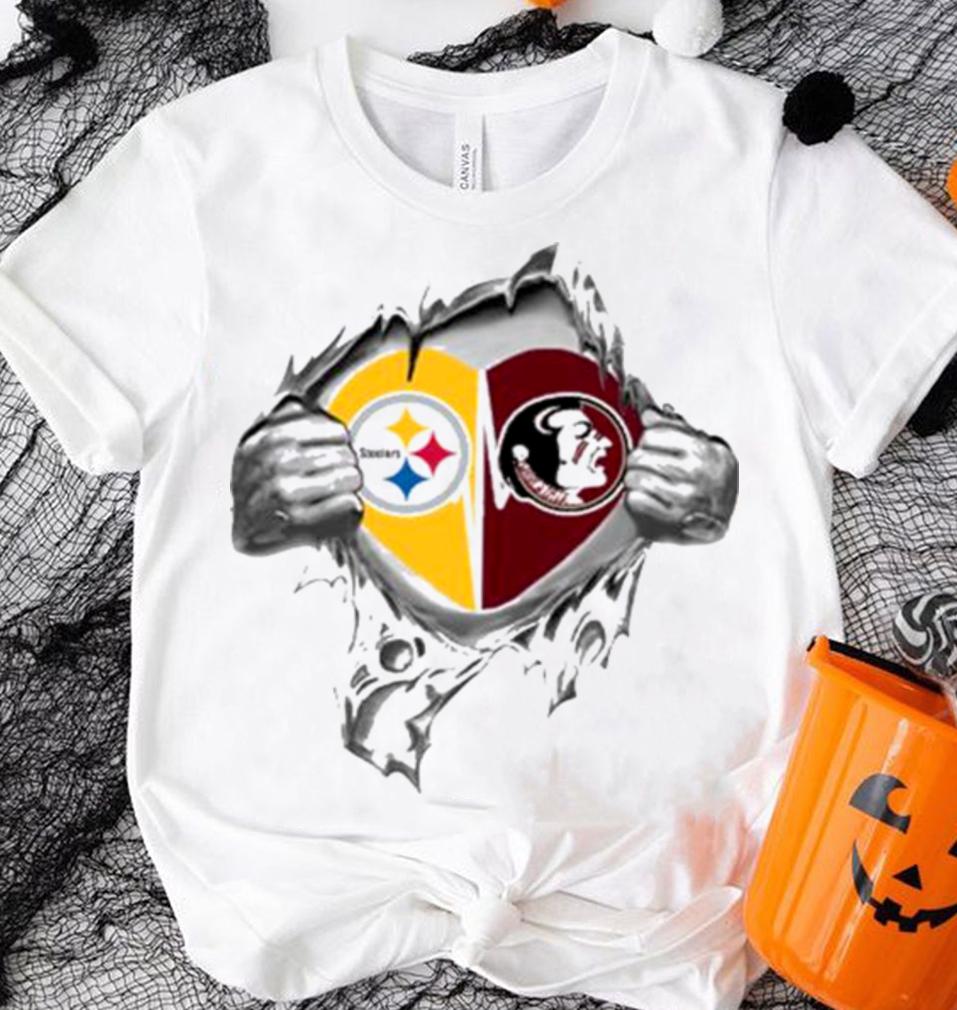 Blood Inside Me Pittsburgh Steelers And Florida State Seminoles t-shirt shirt