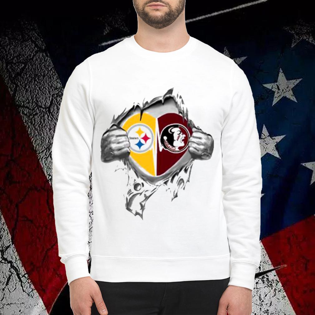 Blood Inside Me Pittsburgh Steelers And Florida State Seminoles t-shirt sweatshirt