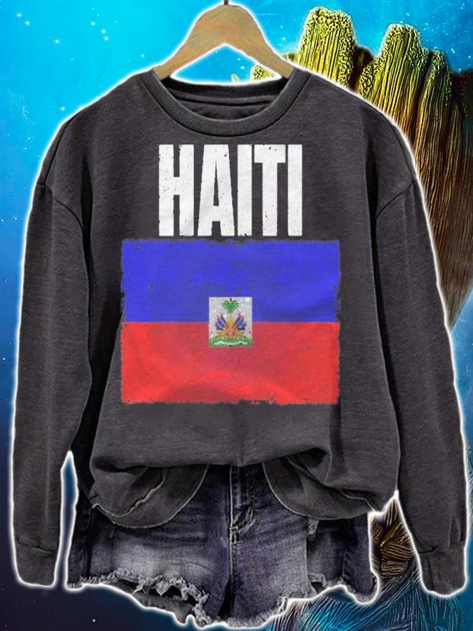Distressed Haiti Flag Graphic For Men Women Hayti Haitian Premium Shirt t-shirt sweatshirt