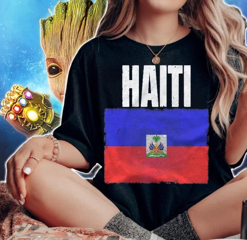 Distressed Haiti Flag Graphic For Men Women Hayti Haitian Premium Shirt t-shirt woman shirt