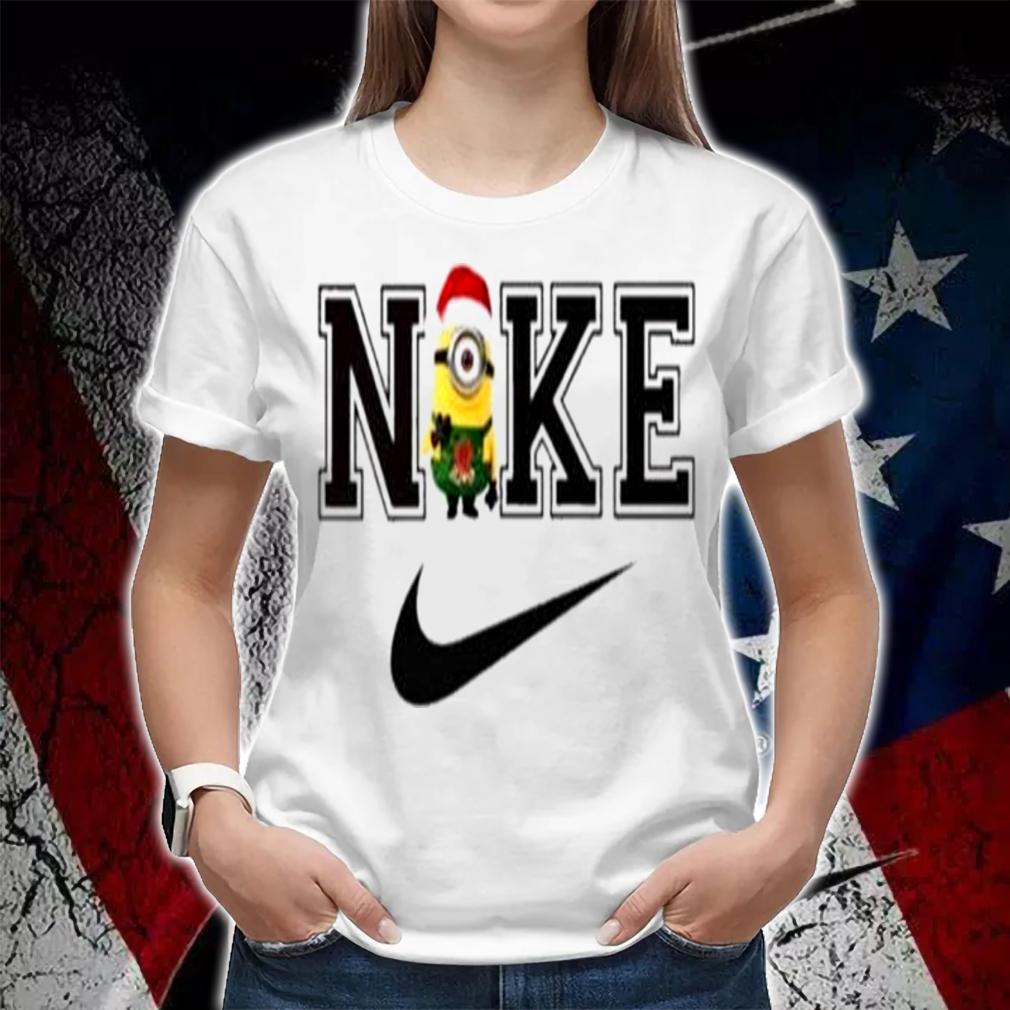 Nike Logo One Eye Minions Christmas t-shirt woman shirt