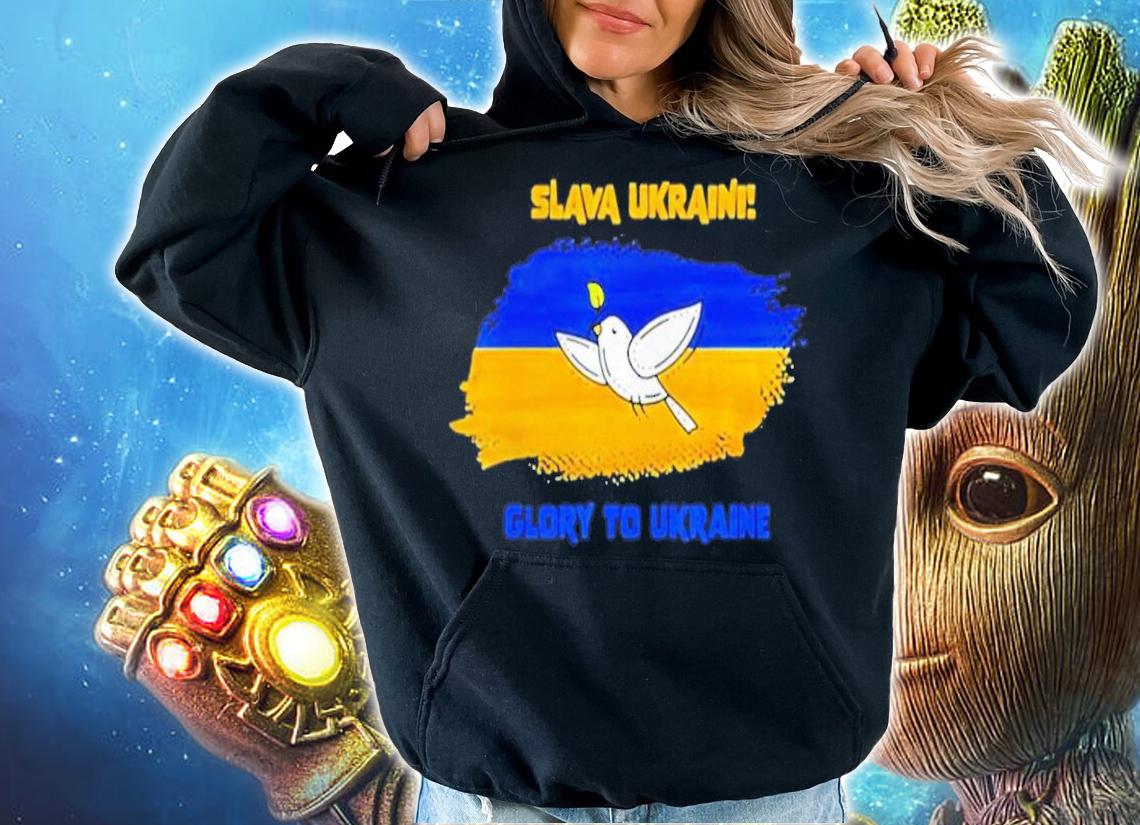 Slava Ukraini Glory To Ukraine Ukrainian Flag Peace & Dove Save Ukraine shirt t-shirt hoodie
