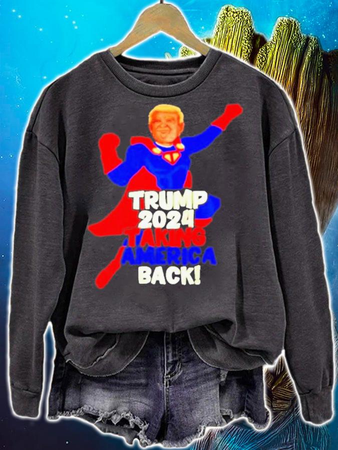 Super-Man Trump 2024 Taking America Back Shirt t-shirt sweatshirt