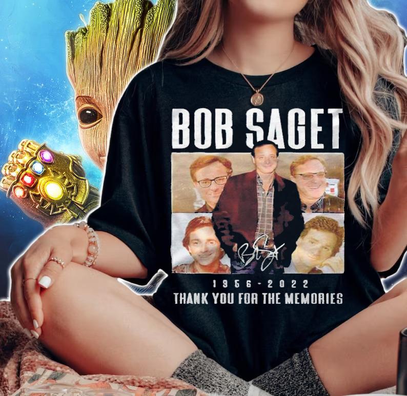Bob Saget signature 1956 2022 thank you for the memories vintage t-shirt woman shirt