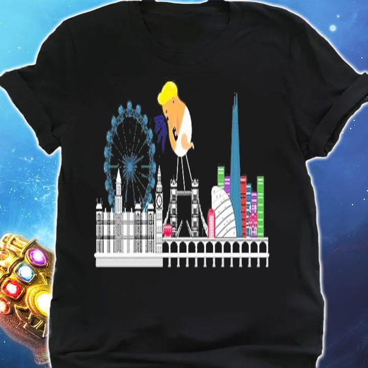 Fly Baby Trump Over City Funny T-Shirt shirt