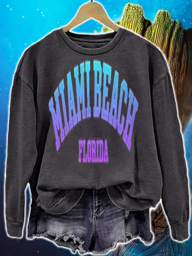 Miami Beach Florida City Pullover Shirt sweatshirt