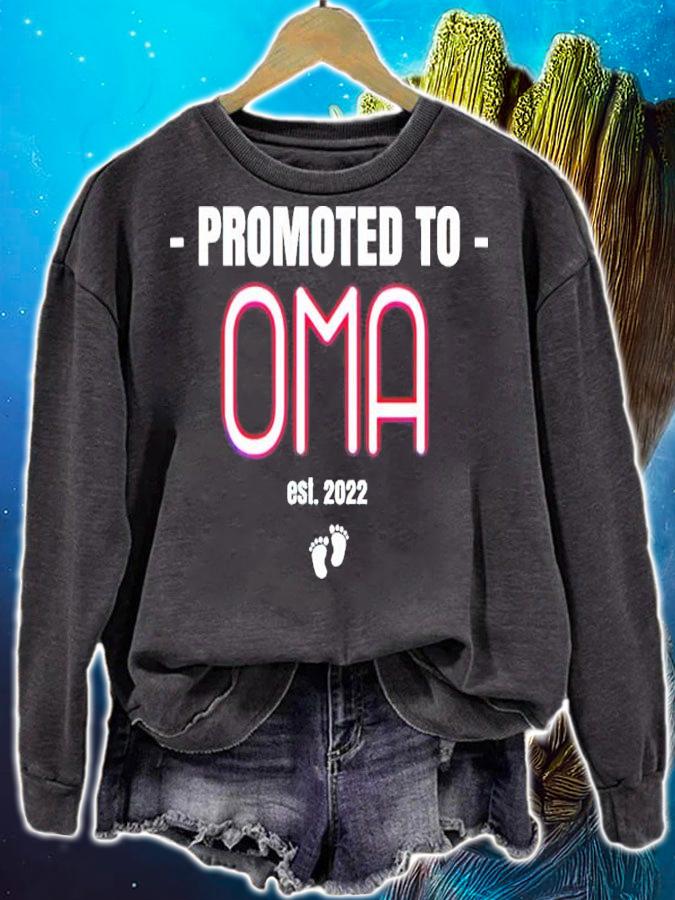 Promoted To Oma Est 2022 Shirt sweatshirt