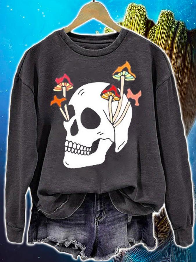 Skeleton Mushrooms Trendy T-Shirt sweatshirt