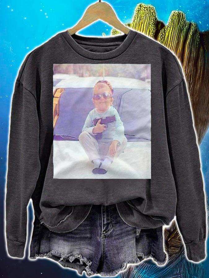 Hasbulla gun shoot T-shirt sweatshirt