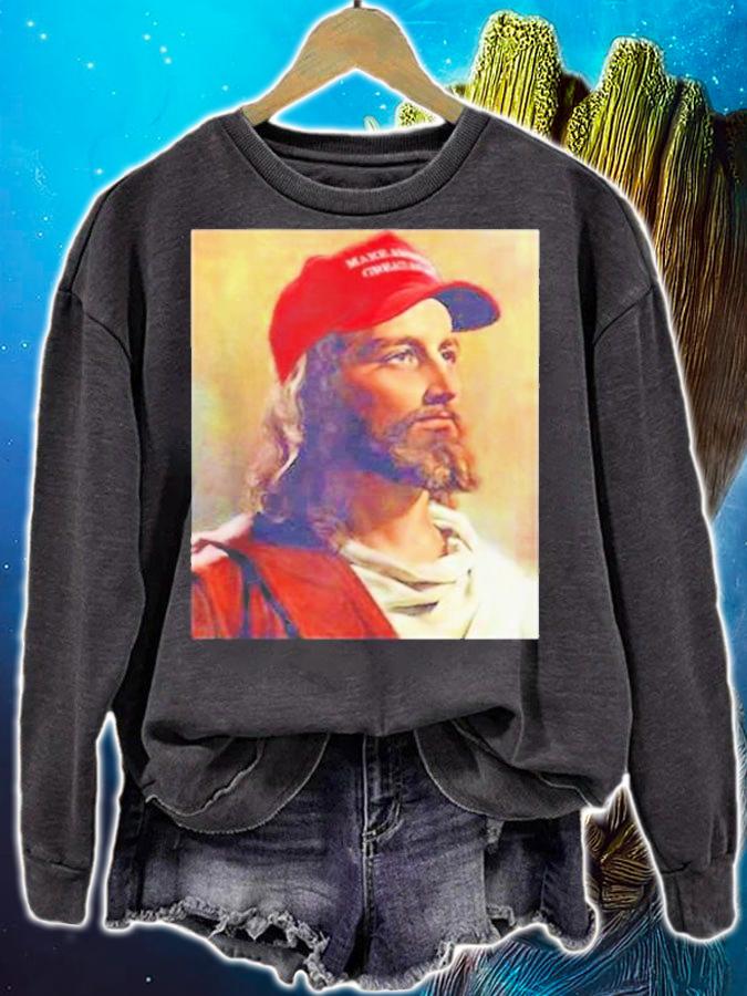 Maga Jesus Is King Ultra Maga Donald Trump T-Shirt sweatshirt