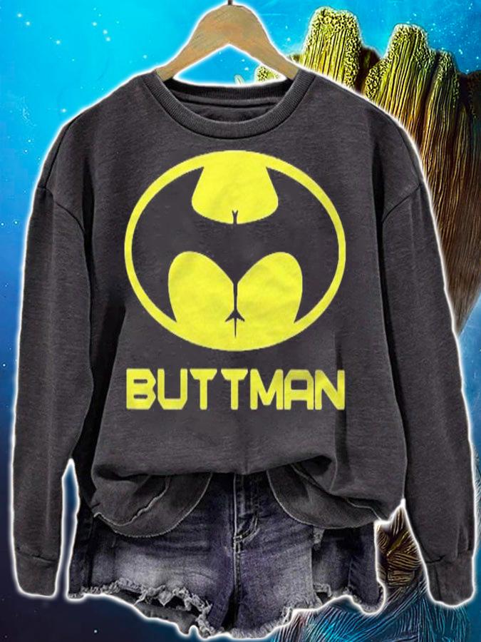Buttman Funny Batman Logo Parody t-shirt sweatshirt