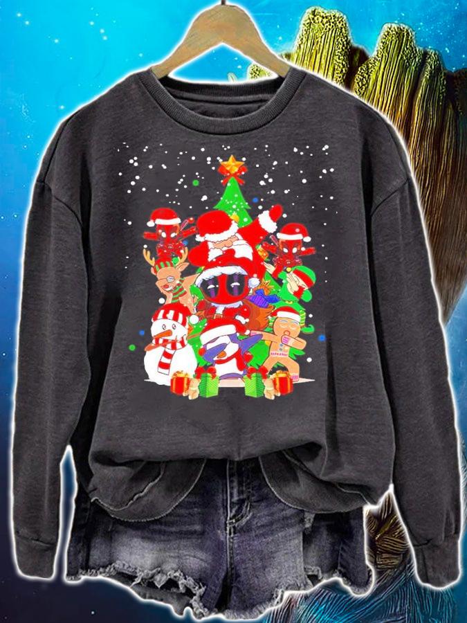 Deadpool Santa Claus Christmas Tree t-shirt sweatshirt