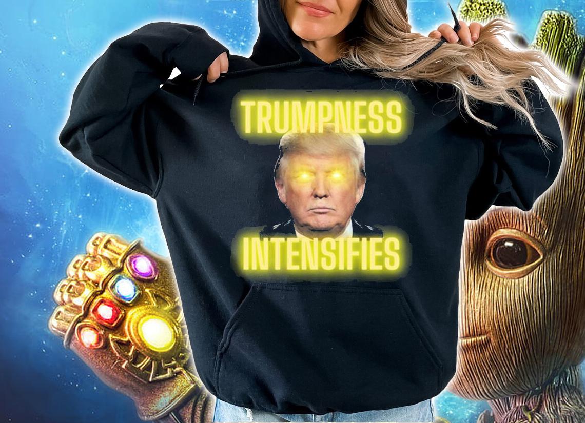 Trumpness Intensifies Funny Glowing Eyes Essential T-Shirt hoodie
