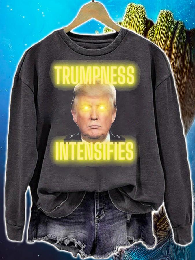 Trumpness Intensifies Funny Glowing Eyes Essential T-Shirt sweatshirt