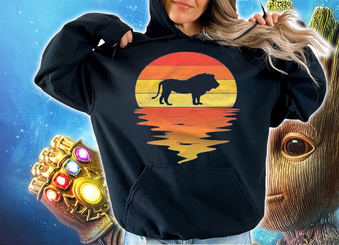 Zookeeper Lion Shirt Retro Sunset 70S Vintage Lion Shirt hoodie