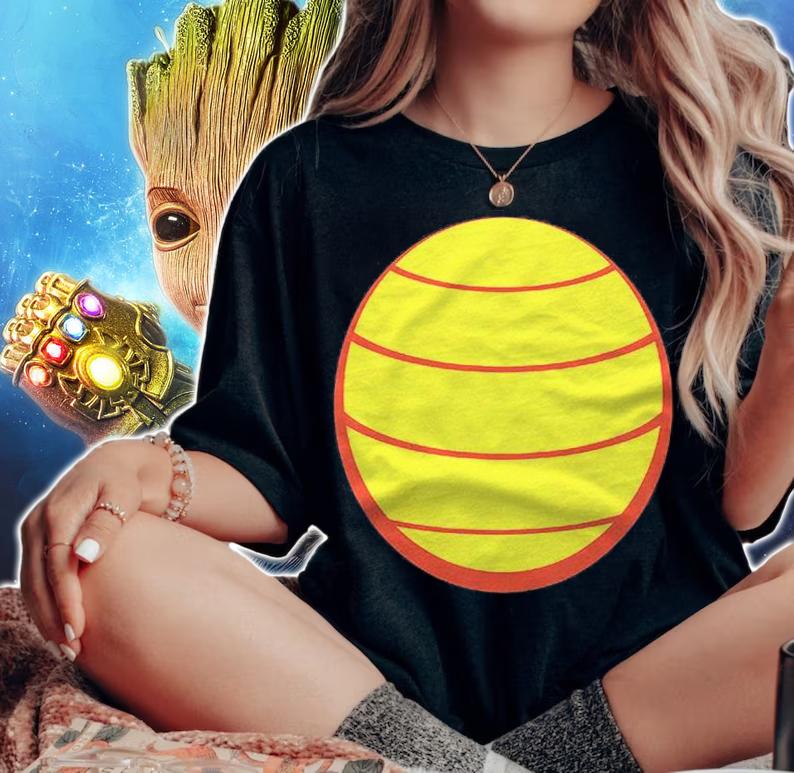 Cute Fire Dragon Halloween Costume Yellow Animal Belly Shirt woman shirt