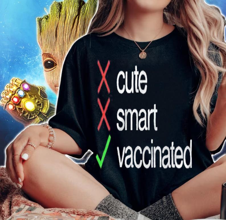 Cute smart vaccinated T-shirt woman shirt