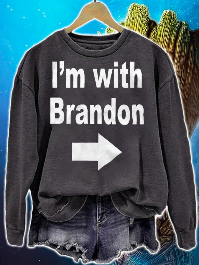 I'm With Brandon FJB Funny Anti Biden Chant T-Shirt sweatshirt
