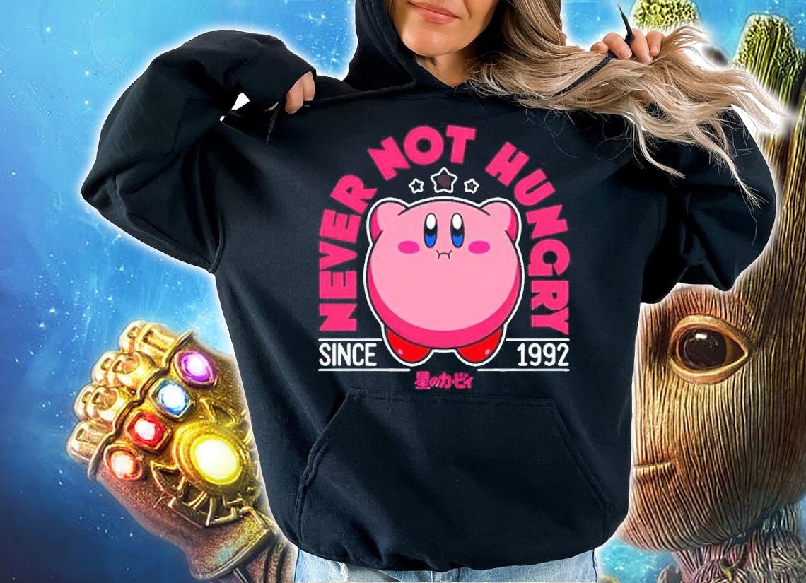 Kirby never not hungry since 1992 T-shirt hoodie