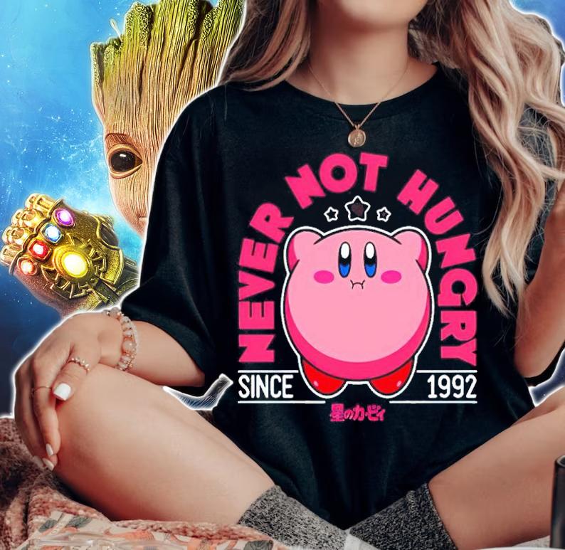 Kirby never not hungry since 1992 T-shirt woman shirt