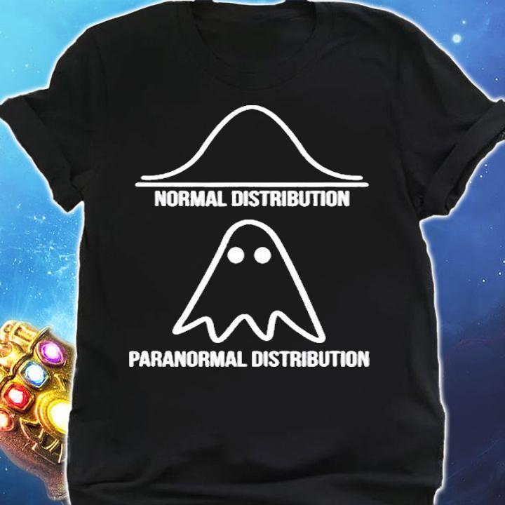 Normal Distribution Paranormal Distribution Nerd T-Shirt shirt