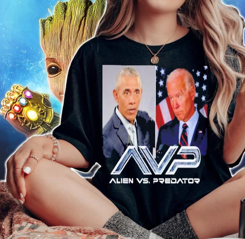 Obama Joe Biden Alien Vs Predator Shirt woman shirt
