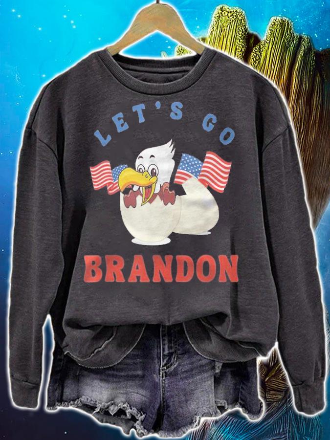 Official lets Go Brandon With Eagle In Egg T-Shirt sweatshirt