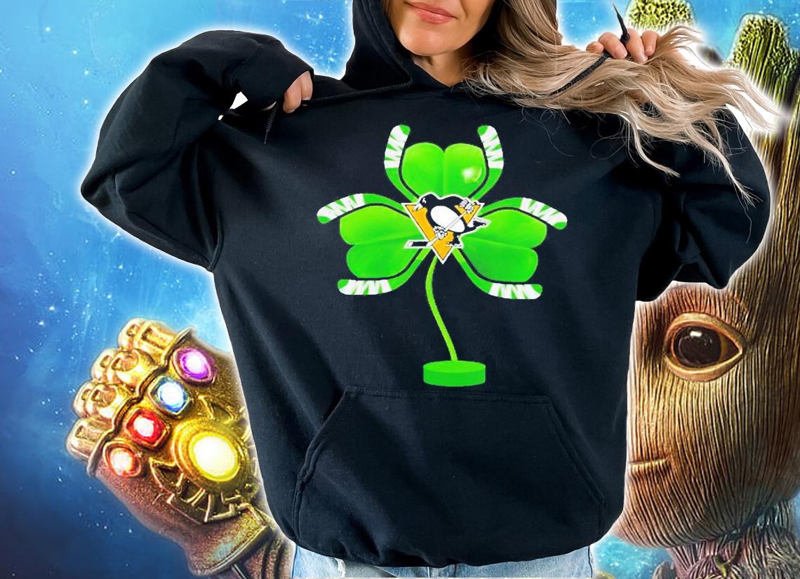 Pittsburgh Penguins Shamrock Hockey Tree St Patrick's Day T-Shirt hoodie