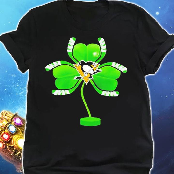 Pittsburgh Penguins Shamrock Hockey Tree St Patrick's Day T-Shirt shirt