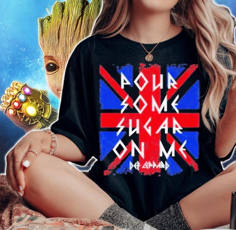 Pour Some Sugar On Me Def Leppard British Flag Shirt woman shirt