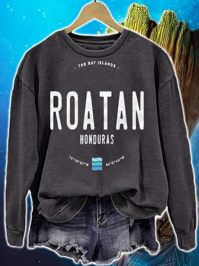 Roatan Honduras Beach Waves The Bay Island Shirt sweatshirt