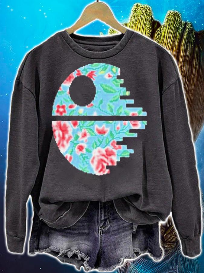 Star Wars Inspired Death Star Cross Stitch Pattern Shirt sweatshirt