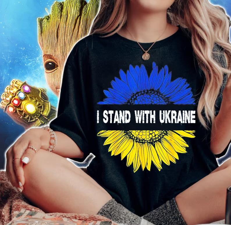 Sunflower I Stand With Ukraine t-shirt woman shirt